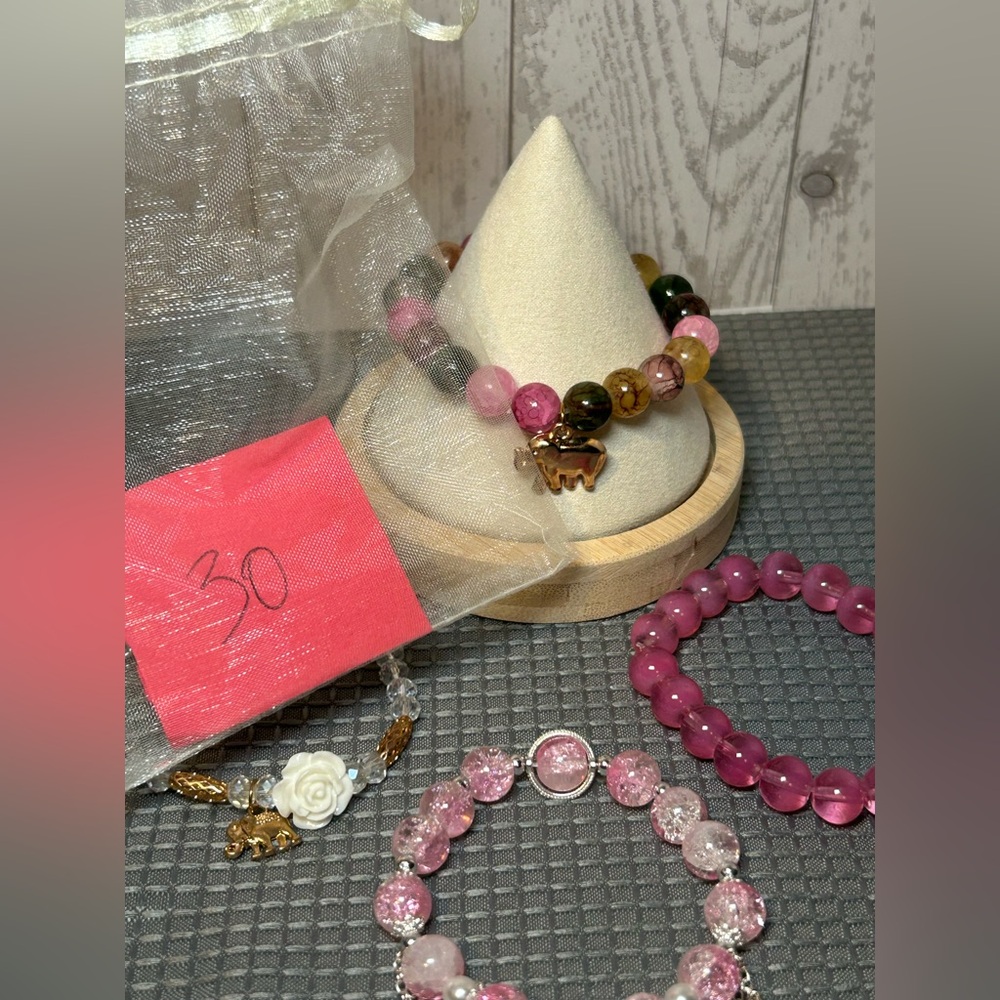 Pink and Gold Bracelet Set - Picture 6 of 6
